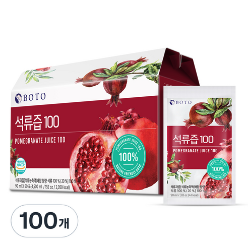   보뚜 석류즙 100, 4500ml, 2개