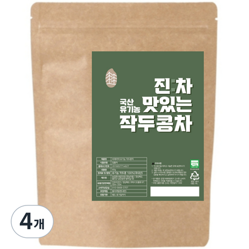 진차 맛있는 국산 유기농 작두콩차, 80g, 1개입, 4개