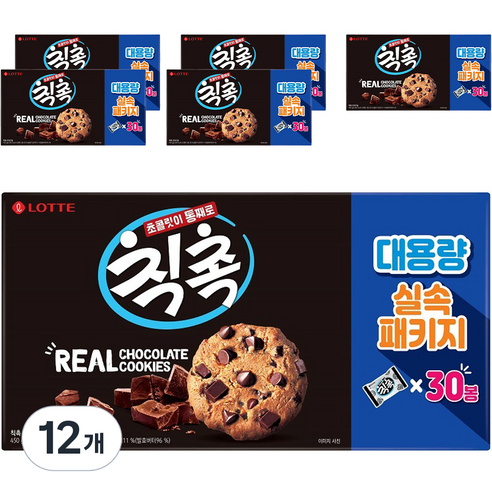 롯데웰푸드 칙촉 대용량, 450g, 12개