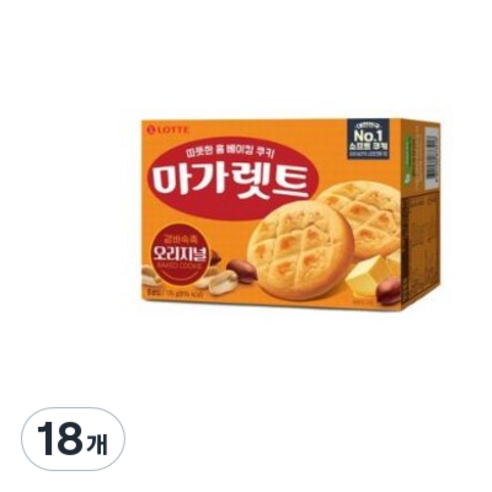 롯데제과 마가렛트 오리지널, 176g, 18개