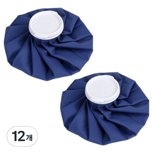 살림핏 냉온 방수 아이스팩 찜질주머니 네이비 15cm, 12개