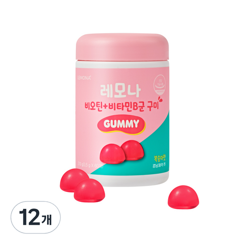 레모나 경남제약 비오틴 + 비타민B군 구미 210g, 60정, 12개