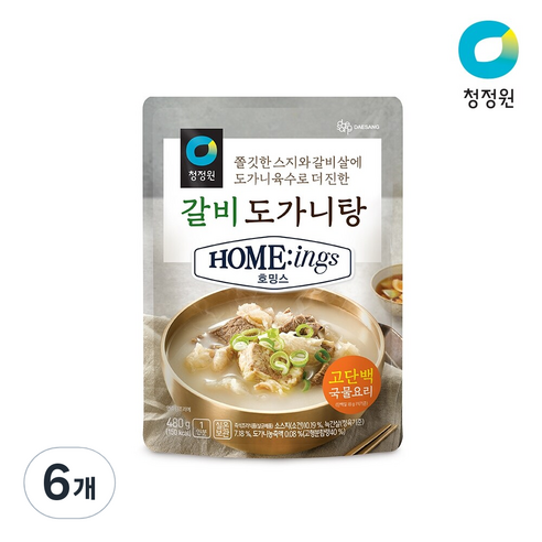 대상 청정원 호밍스 갈비도가니탕, 6개, 480g