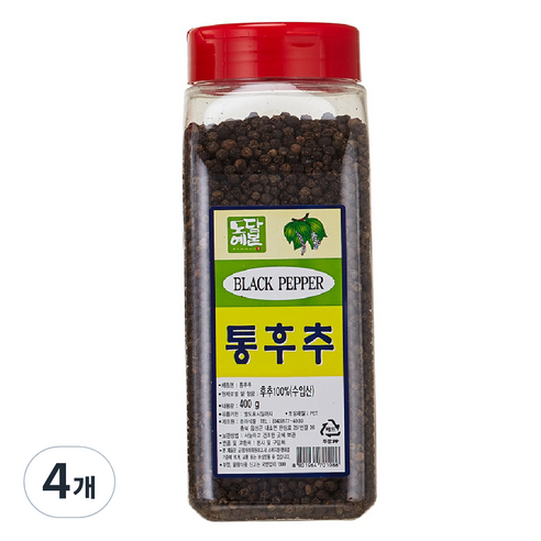 초야식품 통후추 PET, 400g, 4개