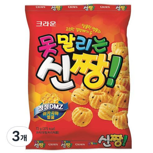 못말리는신짱 스낵, 73g, 3개