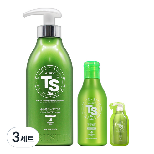 TS 올뉴플러스 샴푸 500g + 100g + 샘플 6g, 3세트
