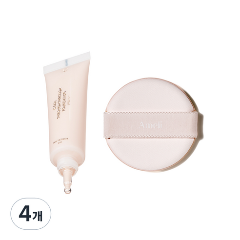 쿨쓰루쓰루 파운데이션 30ml + 말랑퍼프, 013 포세린, 4개