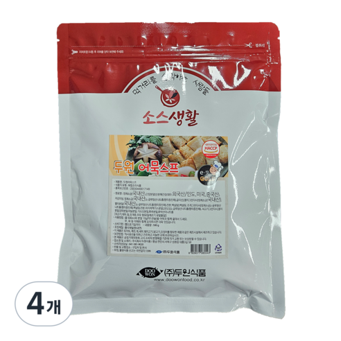 두원식품 어묵스프, 4개, 500g