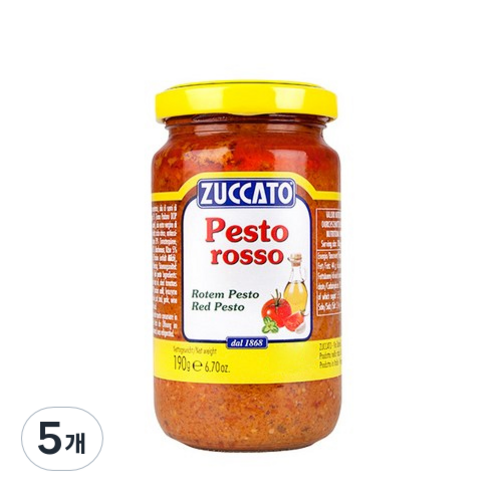 주카토 레드페스토 소스, 190g, 5개