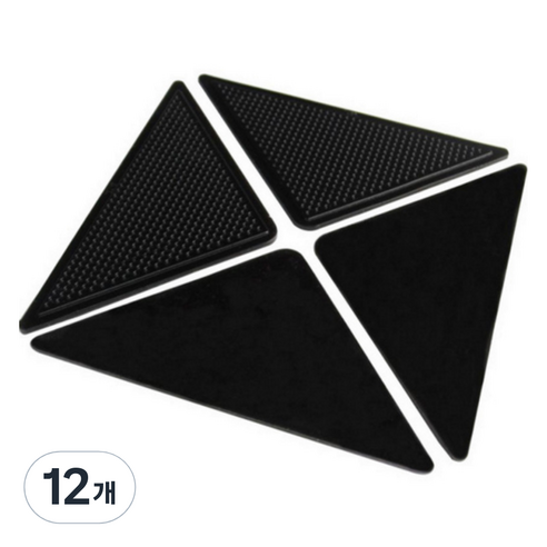 ADUNE 침대 카페트 미끄럼방지 패드 고정 찍찍이, 12개