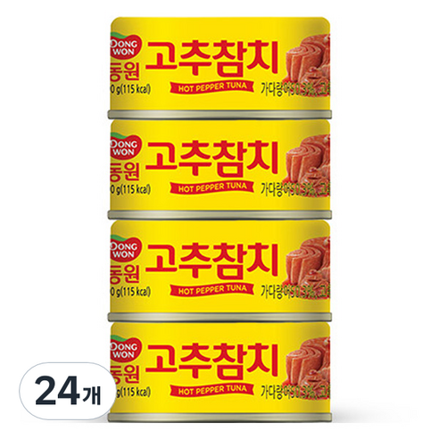 동원참치 고추참치 통조림, 90g, 24개