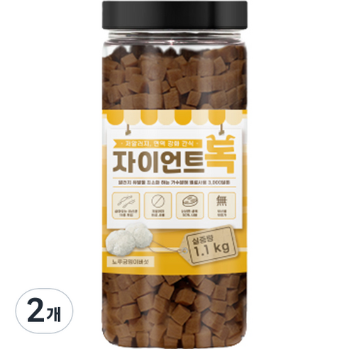 강아지 자이언트독 대용량 져키 1.1kg, 노루궁뎅이버섯, 2개