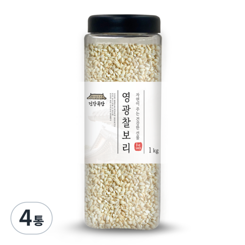 건강곡간 영광 찰보리, 1kg, 4개