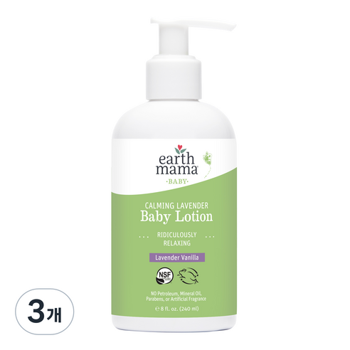얼스마마엔젤베이비 카밍 라벤더 베이비 로션, 240ml, 3개