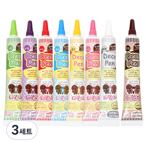 펀플러스 초콜릿 데코펜 8종 세트, 3세트