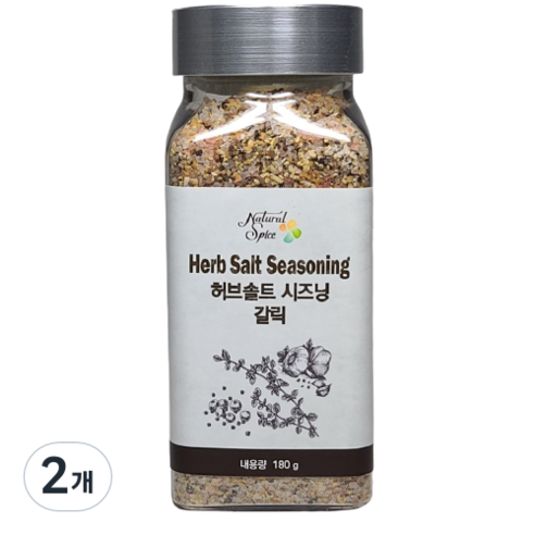 내츄럴스파이스 허브솔트시즈닝 갈릭, 180g, 2개