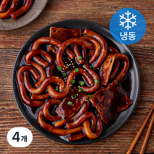 프레시오늘 쫄봉이 즉석 짜장 떡볶이 (냉동), 355g, 4개