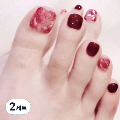 잇템샵 여름 네일아트 페디큐어 스티커 세트, 2세트, HL-062 에센셜