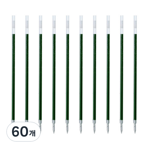 제브라 리필 JK 볼펜심 0.5mm, 그린, 60개