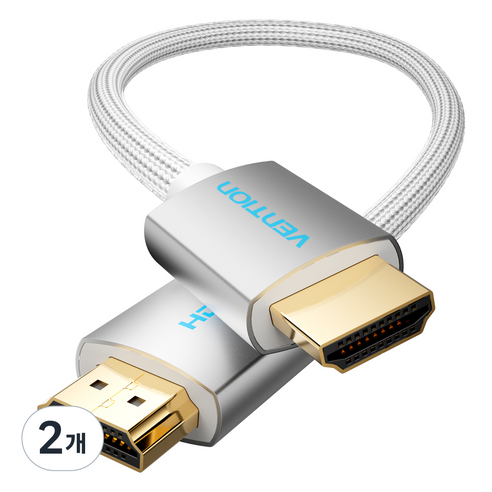 벤션 VENTION 아이언실버 4K HDMI 2.0 케이블 AV케이블 f.5m(AABIJ), 2개, 5m