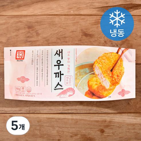 한성기업 새우까스 (냉동), 700g, 5개