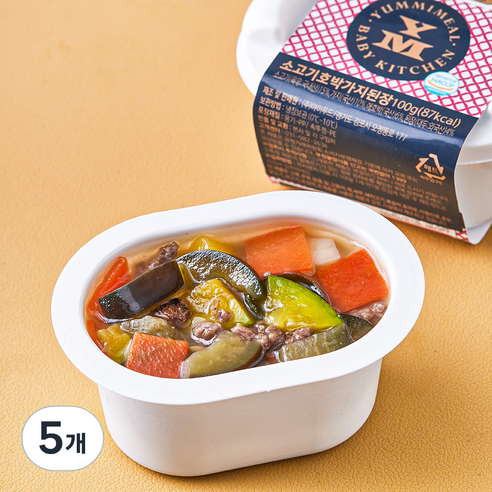 얌이밀 소고기 호박가지 된장, 100g, 5개