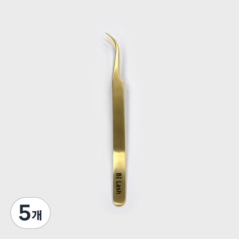어스엔유 연장 속눈썹 핀셋 곡선형, 5개