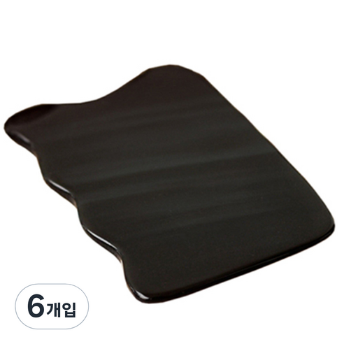 헬스플러스 검은빗살모양 괄사 BJ-252B, 6개입, 혼합 색상