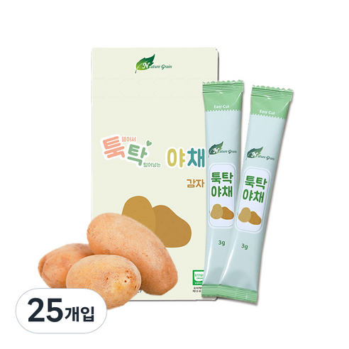 네이쳐그레인 툭탁야채 야채 알갱이 이유식 재료 3g, 25개, 감자