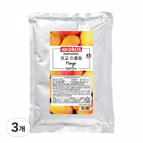앤드로스 망고 리플잼, 1kg, 3개