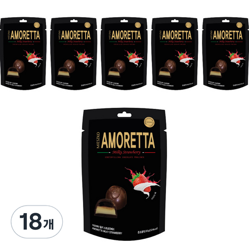 미에스코 오스카 쉘위 어쏘티드 UPGRADE 아모레타 딸기앤 크림 초콜릿, 65g, 18개