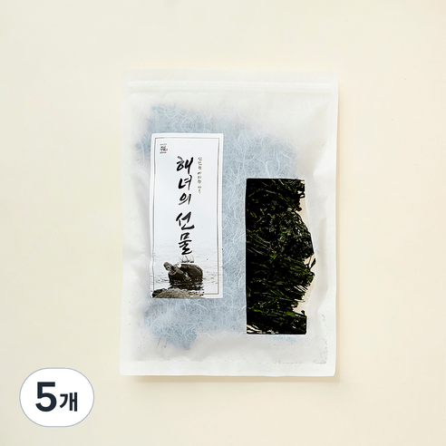 해녀의선물 해조류의 섬 금일도 더 진한 건실미역, 5개, 130g