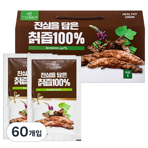 비타할로 진심을 담은 100% 진한 칡즙, 90ml, 60개입 건강즙/음료