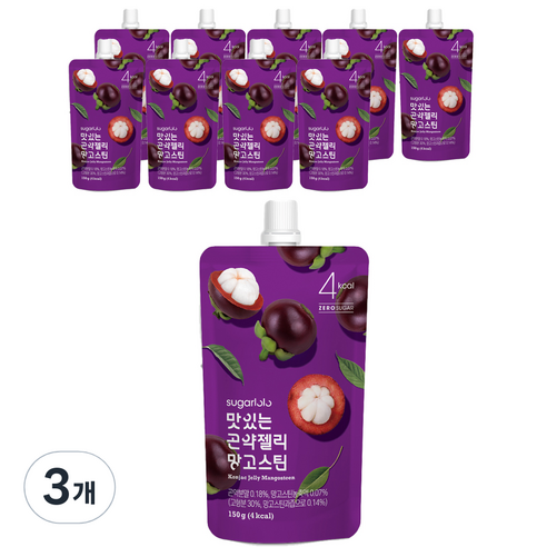 슈가로로 맛있는 곤약젤리 망고스틴 10개입, 150g, 30개