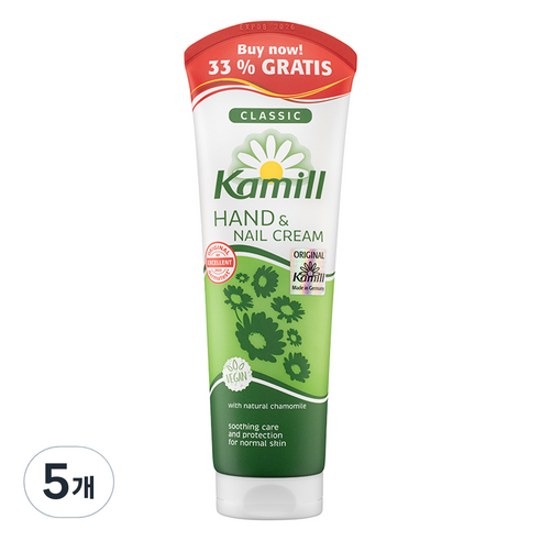 카밀 핸드 & 네일 크림 클래식 카모마일, 133ml, 5개