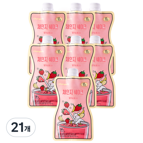 체인지핏 체인지 쉐이크 딸기 앤 바나나, 21개, 50g