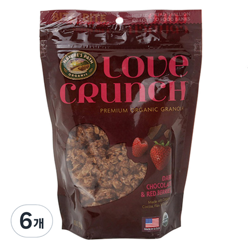 네이쳐패스 러브 크런치 베리 시리얼, 325g, 6개