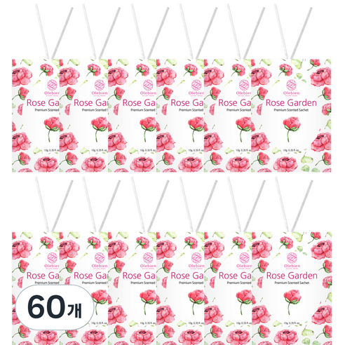 올레비엔 센티드 사쉐 로즈가든 본품, 10g, 60개, 꽃향