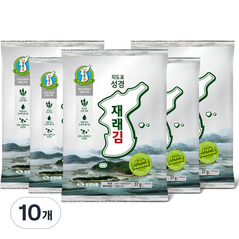 지도표성경 재래 전장김, 37g, 10개