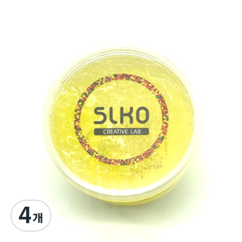 슬코 슬라임 베이스 210ml, 4개, 노랑