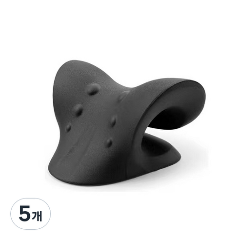 블럭마트 마사지 C자형 베개, 블랙, 5개