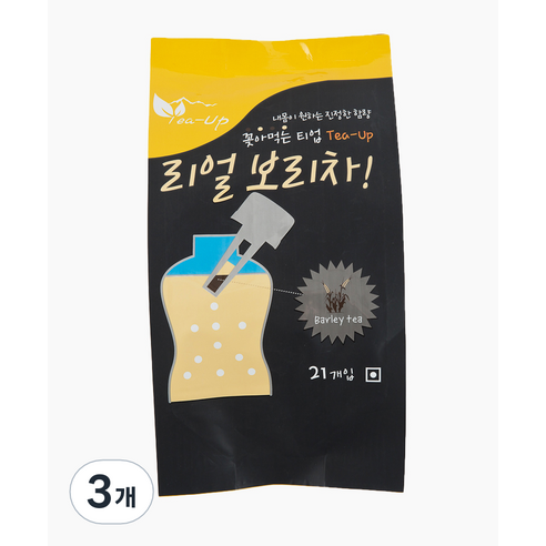 리얼티업 생수에 꽂아먹는 보리차, 2g, 21개입, 3개