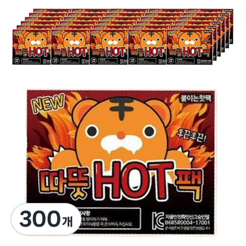 붙이는 따듯핫팩 42.5g, 300개