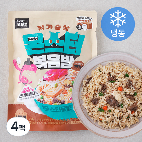 잇메이트 닭가슴살 몬스터 이지쿡 불고기 볶음밥 (냉동), 250g, 4팩