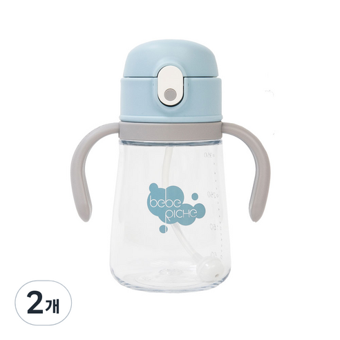 베베리쉬 트라이탄 빨대컵 360ml, BLUE, 2개