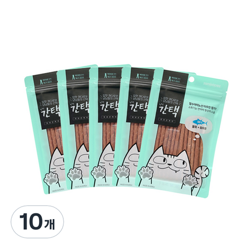 고양이 간택 져키, 참치 + 타우린 혼합맛, 50g, 10개