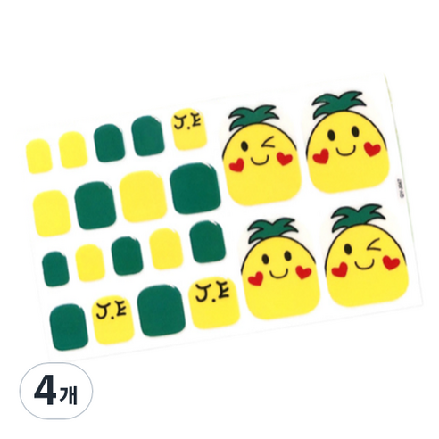 블루코지 느낌 좋은 이쁜 패디팁 스티커, 4개, Type 14