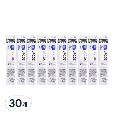 제브라 젤잉크 JF 리필심 0.3mm, 청색, 30개