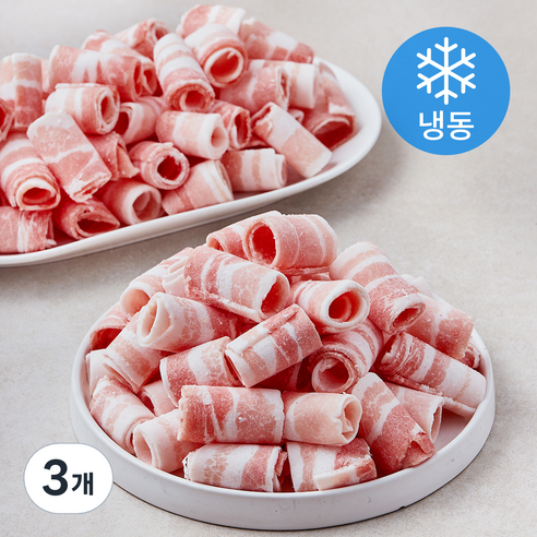 미트포유 덴마크 무연골 대패삼겹 2mm (냉동), 3개, 2kg