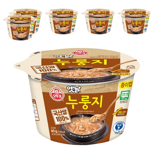오뚜기옛날 구수한 누룽지 컵형, 60g, 6개